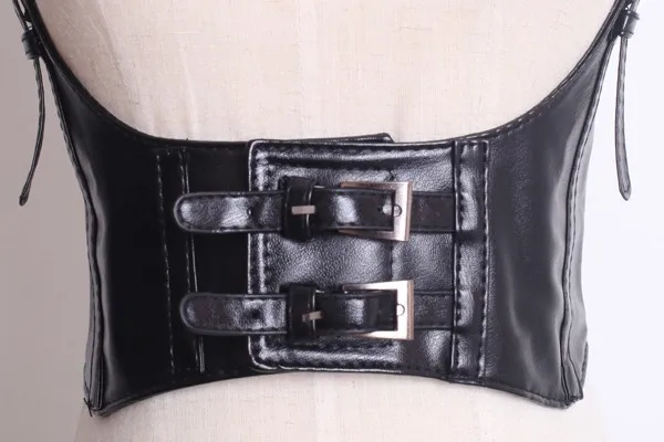 
Sexy Women Belt Push Up Bust Strap Corset Black Lady belt Suspender Faux Leather Belt bg-010 