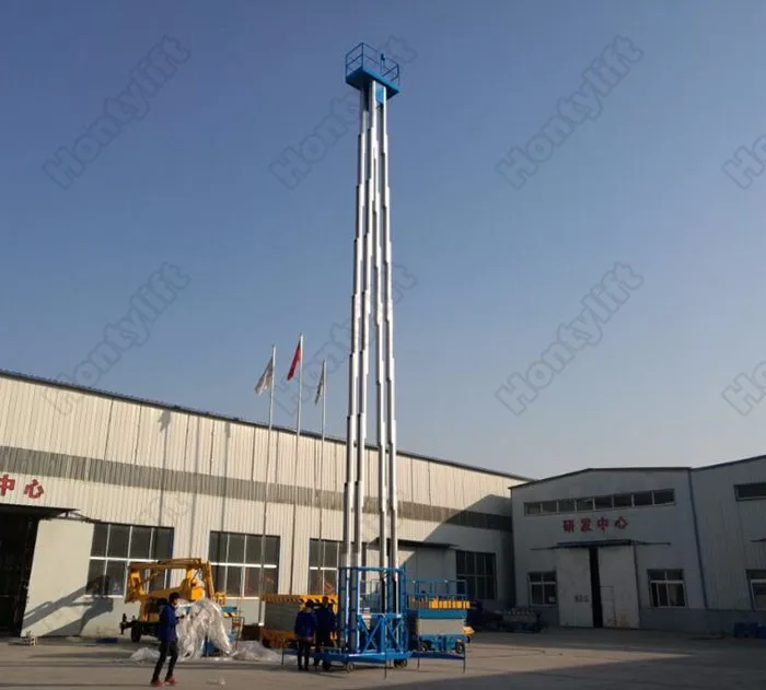 Portátil Hidráulica Eléctrica Mástil Telescópico De Aleación De