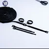 Elastic custom print pattern nylon silicone webbing band belt/ back to back cable tie