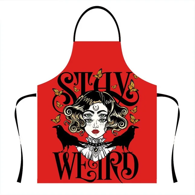 

Promotional Cheap Witch Witchcraft Hocus Pocus Letter Printed Kitchen Aprons Waterproof Canvas Adults Party Gift Cooking Apron, Customized