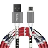 Newspaper Color 1M/2M New Protector Durable Leather 12 pin Phone Charger Cable Standard USB 2.0 Bulk Date Cable