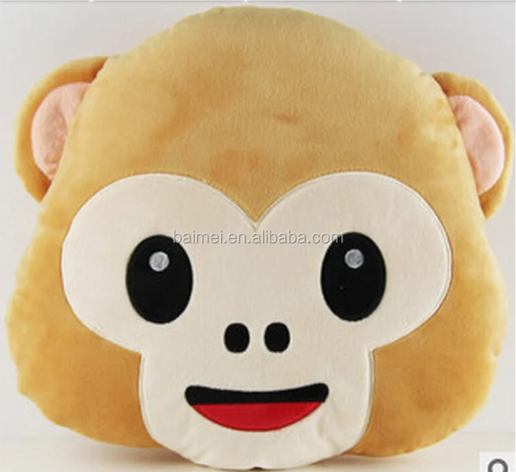 monkey emoji soft toy