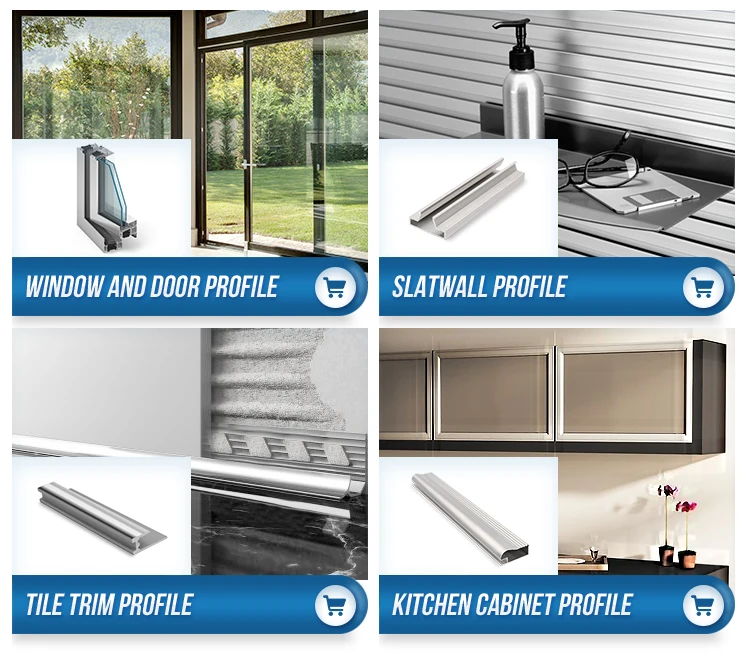 Gabon 6063 6061 aluminium profile make doors windows anodized silver mat aluminum profiles window frame