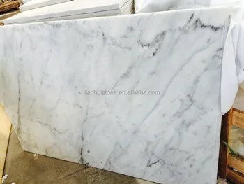 Op maat gesneden carrara wit marmeren plaat,witte steen marmeren ... Marmer blad op maat