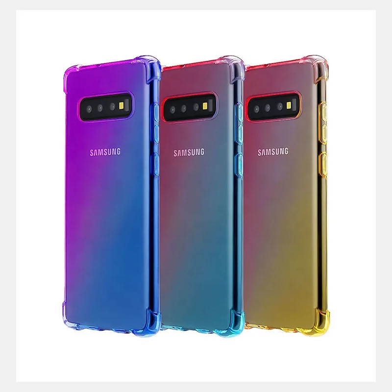 

2019 Best Sales Double Colours Gradient Crystal Clear Cover for S10 Plus TPU Airbag Armor Phone Case for Samsung S10 Lite Case, N/a