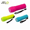 Hot Sales Promotion Bowling ball Super Bright Plastic 9LED Torch Cheaper Gift Flashlight Rubber Soft Touch