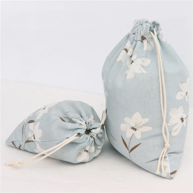 

lovely recycled non-woven shopping bag bundle pocket with custom logo flower pattern drawstring bags, Customized color