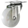 light duty swivel plate caster with small polypropylene wheel