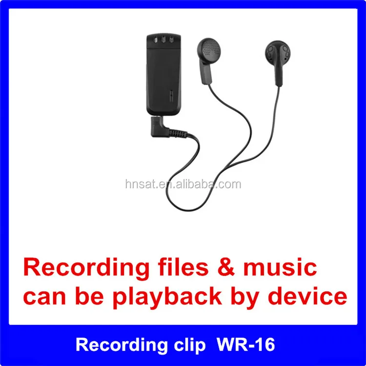 voice activated recording long distance mini voice recorder with back clip 8GB