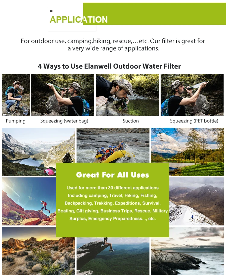 portable water filter straw for expedition camping hiking outdoor travel