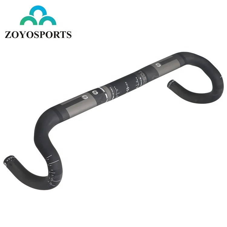 

ZOYOSPORTS UD Carbon Fiber 31.8mm Road Bikes Handle Drop Bar Bent Handlebar 400/420/440mm Bicycle Handlebar, Black/ can be customized