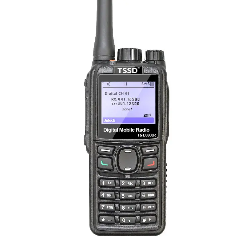 

DMR Walkie Talkie TSSD TS-D8800R DMR online shopping, Black china two way digital radio