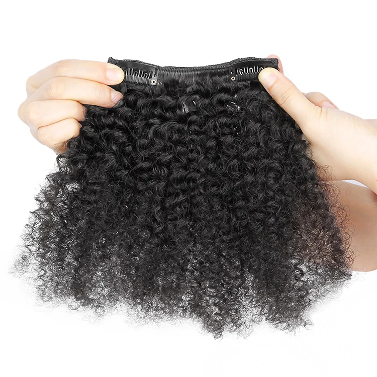 

Cheap 100% human hair afro kinky curly clip in hair extensions