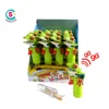 Good quality cartoon frog type animal candy toy tube with candy for supermarket