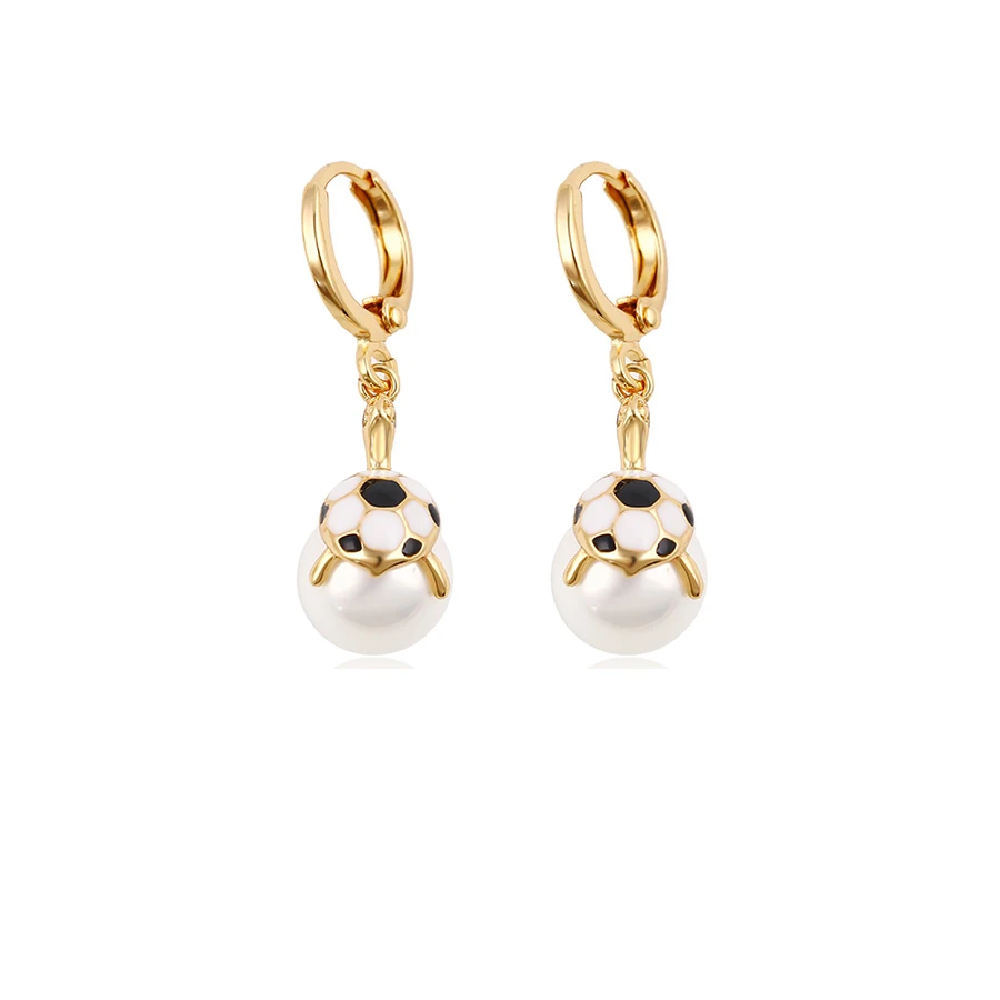 

25622 Xuping fashion Tortoise animal oval shape pearl earring for women