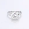 5CT Color EF Round Brilliant Cut Moissanite Stone Engagement/Wedding 18K Ring For Women