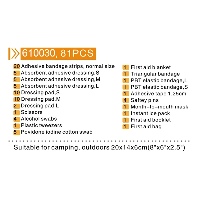 Camping Hiking Travel Home Car Survival Emergency Medical First Aid Kit