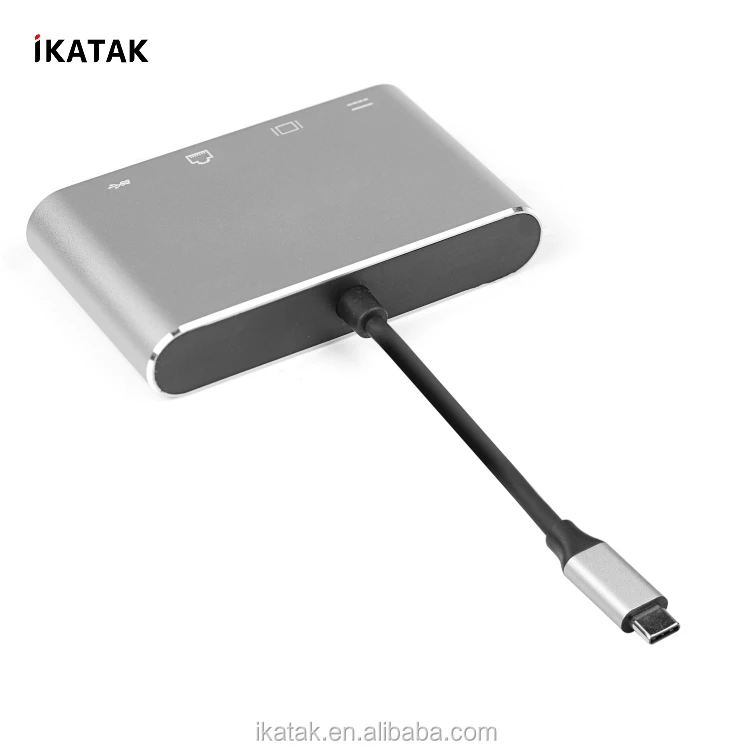 4 in 1 Highly Speed 4K HDMI 1000M RJ45 Ethernet PD Type USB C to USB 3.0 Adapter