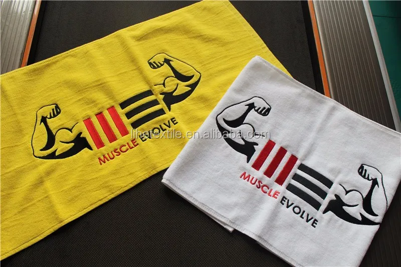 High Quality Custom Logo Embroidery 100 Cotton Gym Sport Hand Towel