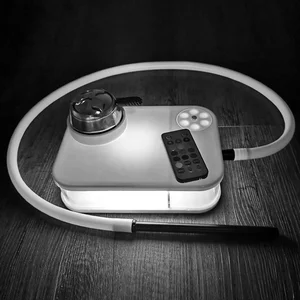 Image of MH03 Portable Acrylic Shisha Box With Hookah Hose Led Bowl and Charchaol Holder