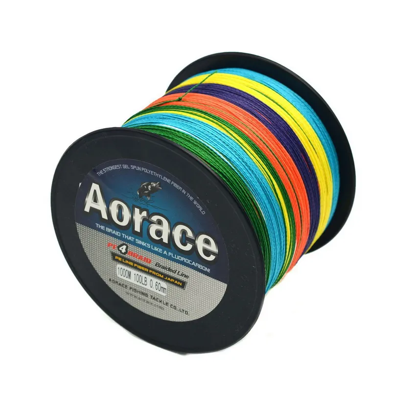 

Multicolor 1000M/80LB 4PE Fishing Line Strong Braided Lines Strands Wire