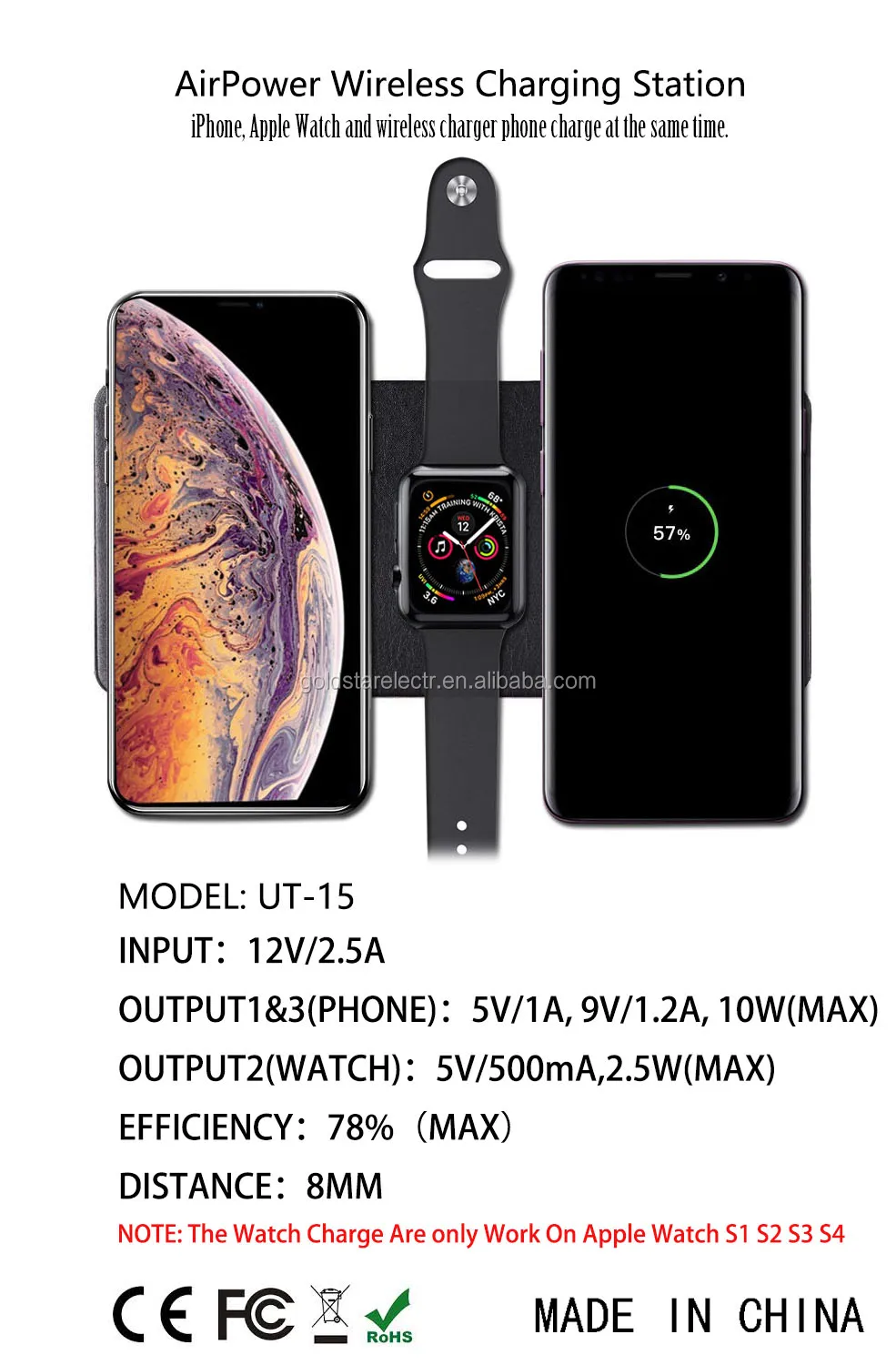 2020 New product  good for  iphone/apple watch  3in1 wireless charger