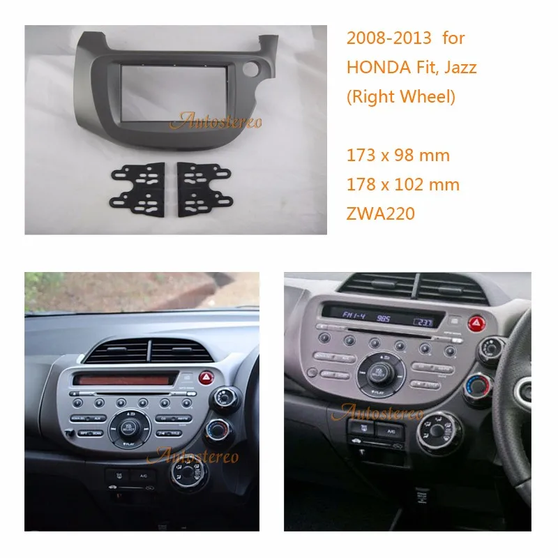 2 Din Fascia Adaptor Car Radio Fascia For Honda Fit Jazz
