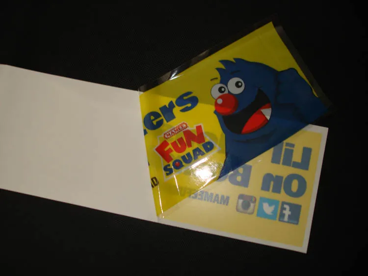 reverse printing sticker