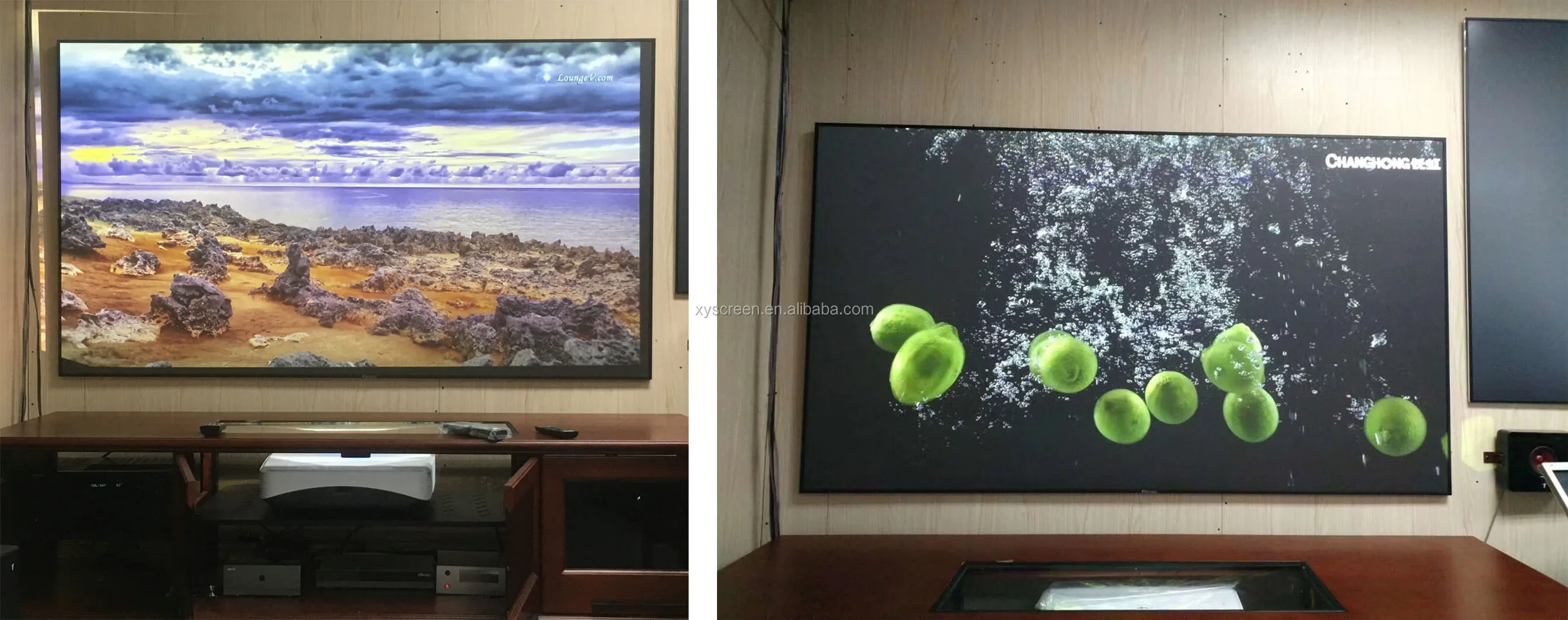 Projection screen,projector screen,alr screen,ambient light rejectin screen,XY Screen,PET Crystal