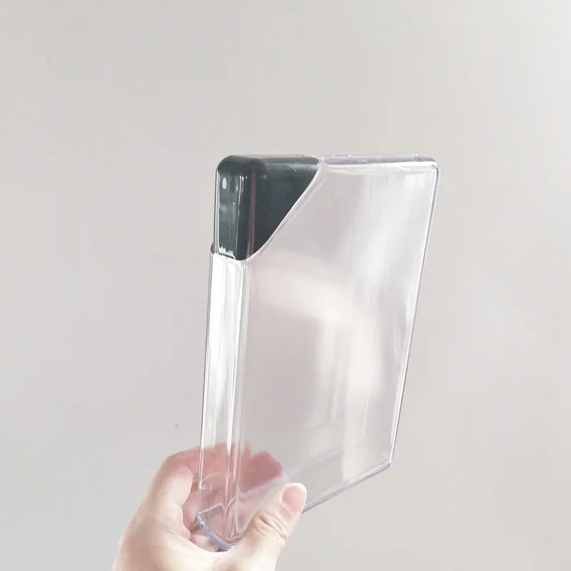 

450ml/16oz plastic rectangle flat paper bottle Easy to carry BPA free portable plastic notebook transparent