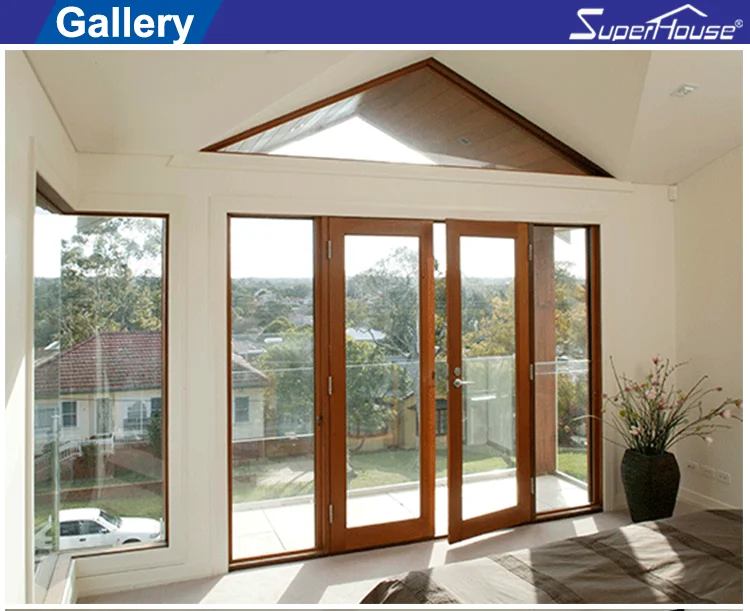 AS2047 New design waterproof Aluminium double Glazing french double entry storm doors