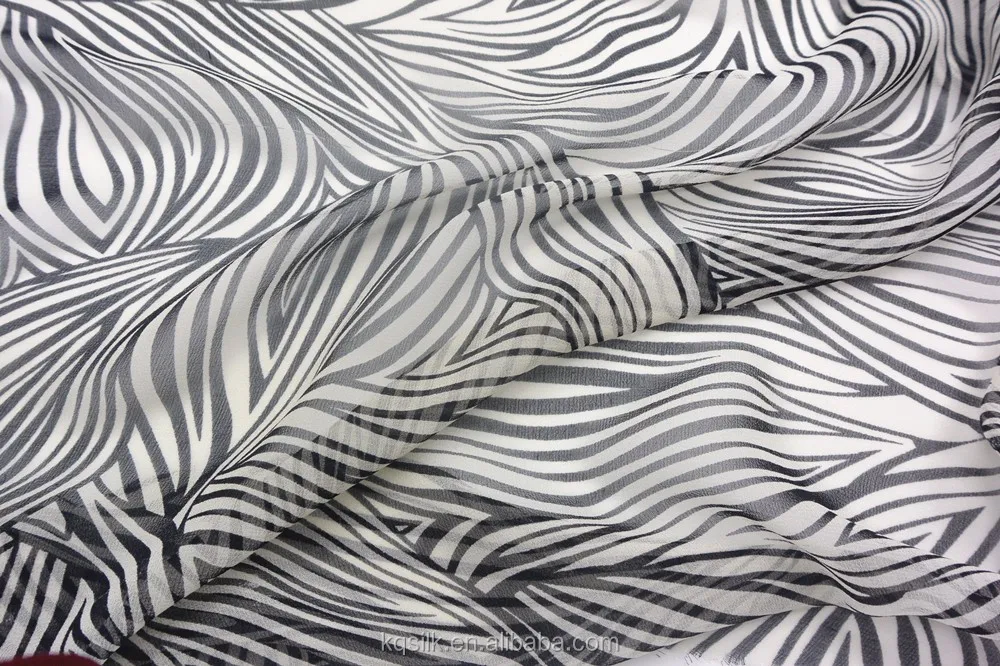 Zebra Printed Silk Fabric,Chiffon Silk Fabric Buy