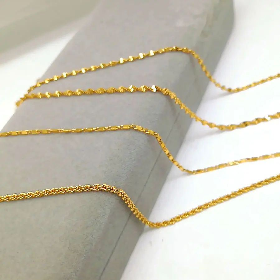 

Beautiful female 24k gold plated alloy Gold chain jewelry necklace for women