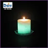 LED real wax pillar candles with real fire wick