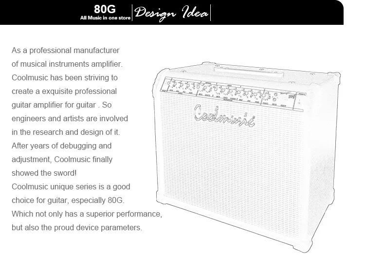 Coolmusic 80w 12 Inch Stereo Power Guitar Amplifier For Sale Guitar Amp