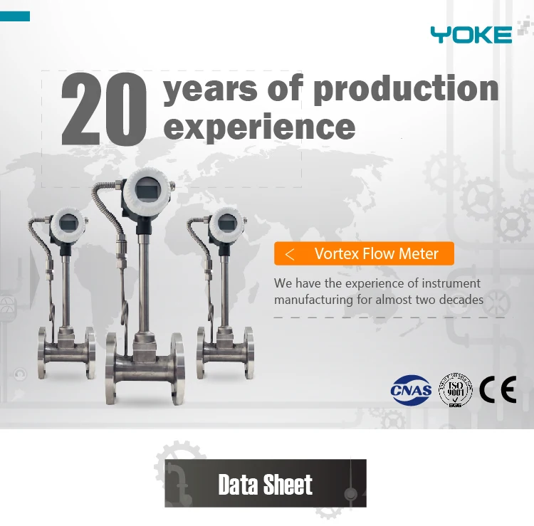 pipeline steam vortex fllowmeter vortex steam mass flow meter