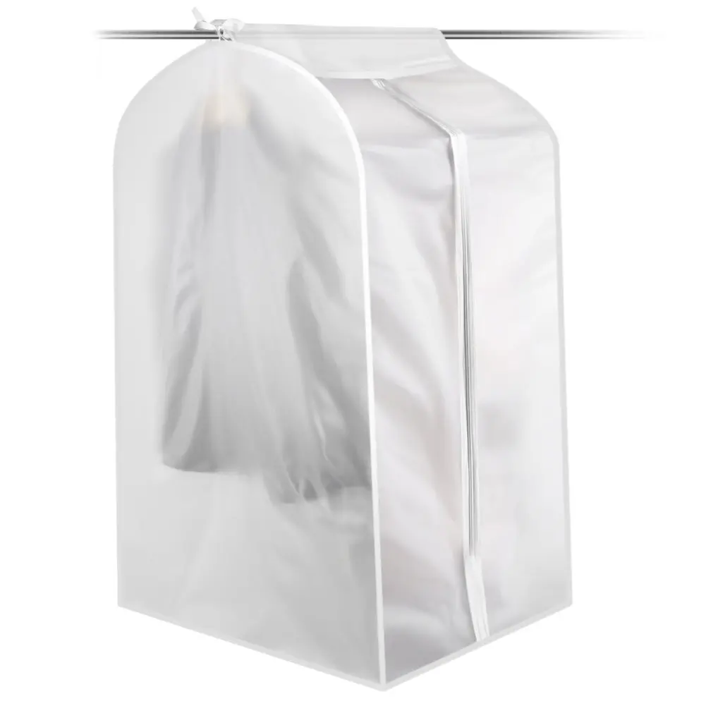 CHYIR Dust proof Garment Cover Clothes Bag Long Dress Moth Proof Garment Bags White Breathable