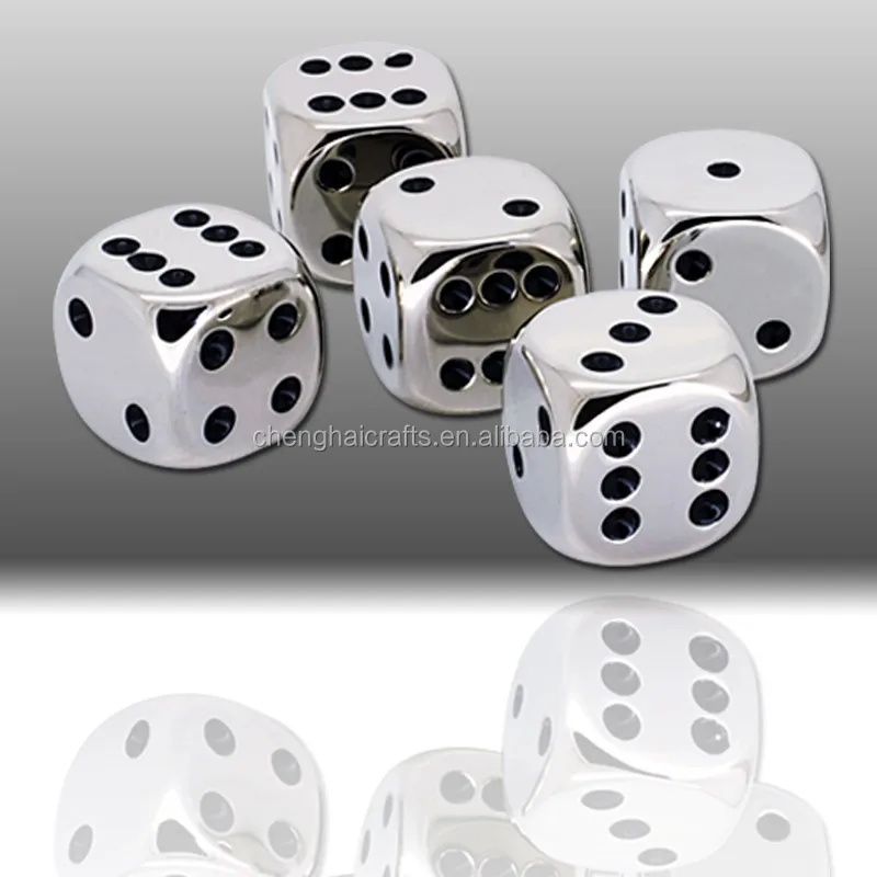 Custom Bulk Production Laser Engraved Metal Dice Set For Game Buy