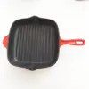 cast iron enamel grill pan Enamel Cast Iron Square Grill Pan 26.5 cm Griddle