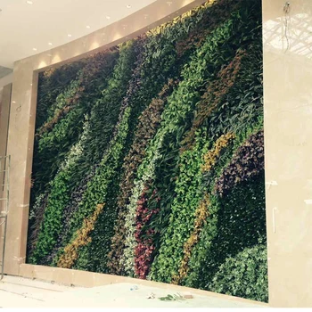 Custom-made Artificial Plastic Vertical Green Wall Plants - Buy Plastic ...