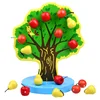 Kids creative interesting colorful baby apple tree early educational game wooden toys for children
