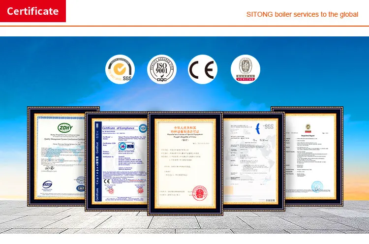 certification of Competitive Price Horizontal Diesel Natural Gas Fired Industrial Thermal Oil Boilers