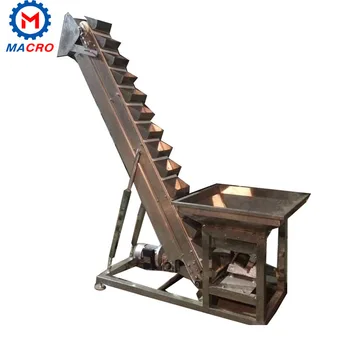 steel of material structure Inclined Elevator For Bucket Steel Grade Stainless Food