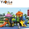 Chidren outdoor playground tube slides with creative elements