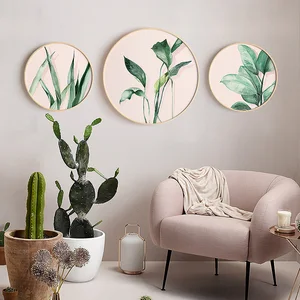 Image of Wholesale Round Stretched Canvas Painting home decoration piece for home restaurant ktv bar hotel