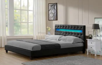 european chesterfield point design king size upholstered headboard led pu bed frame 1107 1 - European Bed Frame european chesterfield point design king size upholstered headboard led pu bed frame 1107 1 - European Bed Frame