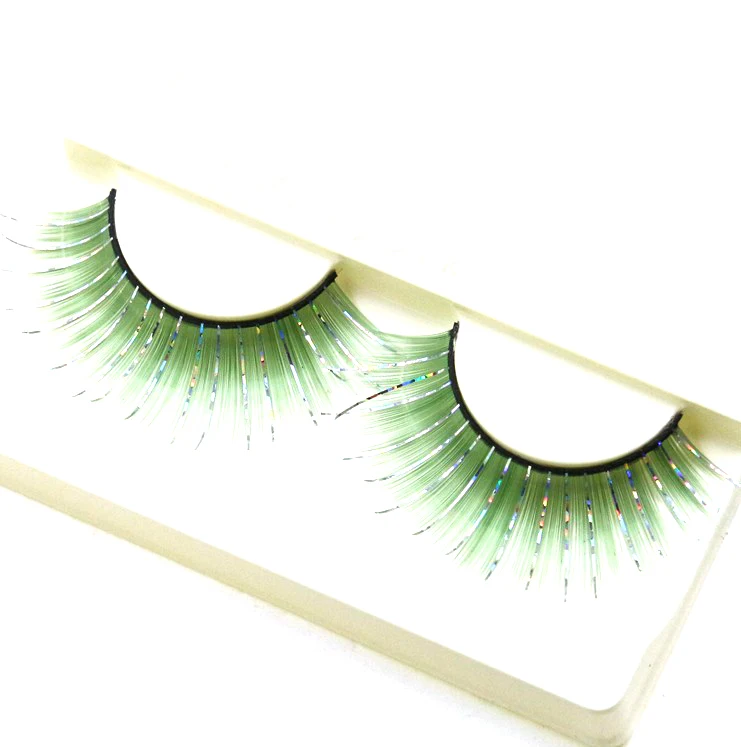 

Crazy Festival party lashes carnivals gold metallic eyelashes pretty cartoon colorful lashes