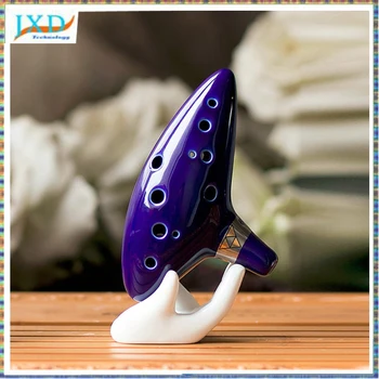 12 Hole Ocarina Ceramic Alto C Legend Of Zel Da Ocarina Flute Blue Instrument 12 Hole Ocarina Ceramic Alto C Legend Of Zel Da Ocarina Flute Blue Instrument