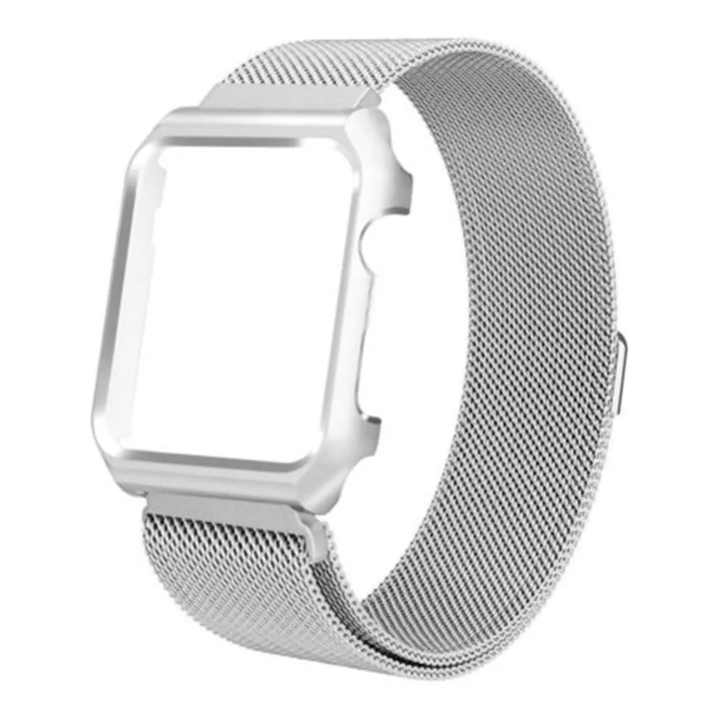 

Changeable stainless steel magnetic apple watch band with case for apple watch 4