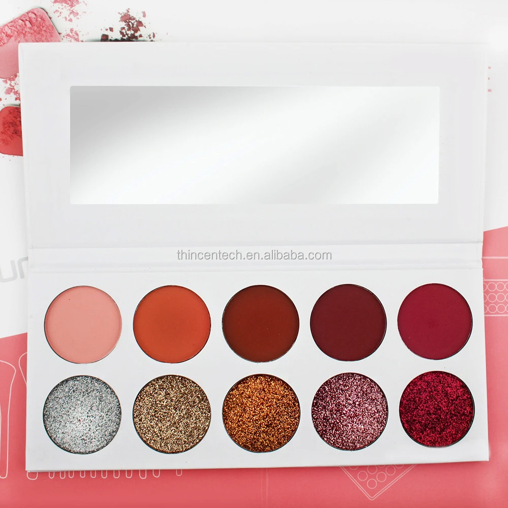 Make Up Private Label High Pigment Pressed Glitter Eyeshadow Palette Eye Shadow